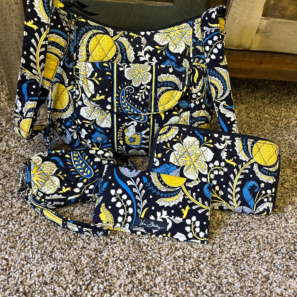 Vera Bradley crossbody, checkbook, wallet, tech holder